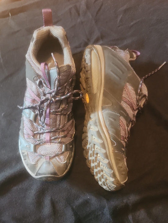 Merrell Shoes - Merrell Women's Gray and Purple Athletic Hiking Shoes